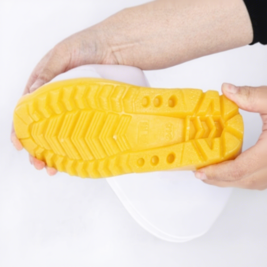 yellow-anti-slip-rugged-tread-sole-for-white-acid-alkali-resistant-pvc-rain-boots